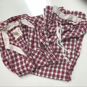 VS red plaid pj set